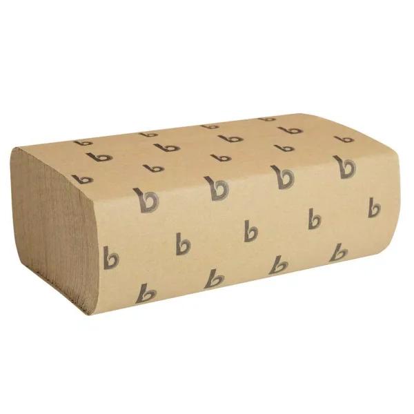 Boardwalk Natural Multi-Fold Paper Towels, 9 x 9.45 in, 250 Sheets per Pack, 16 Packs per Carton