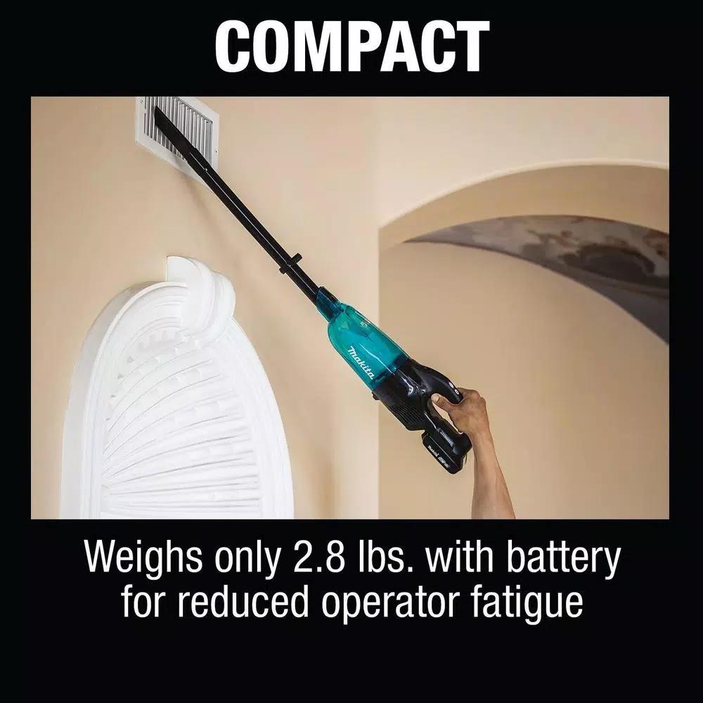 Makita 18V LXT Brushless Cordless Vacuum Kit with 2.0Ah Battery and Black Cyclonic Attachment
