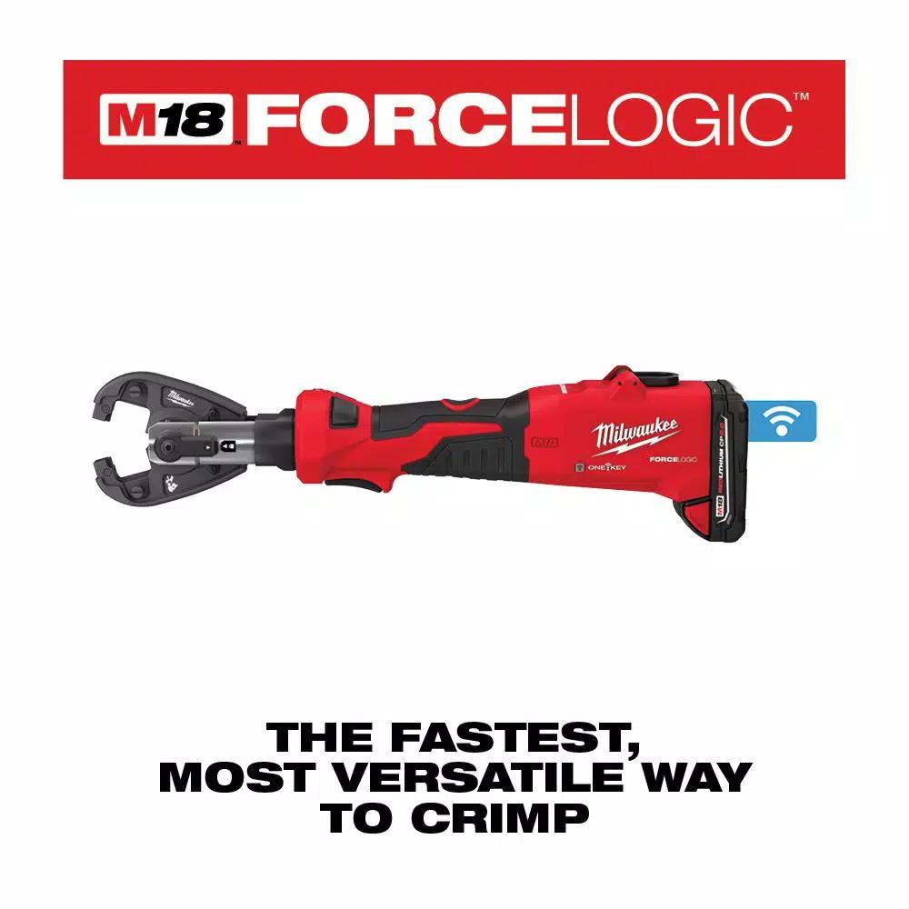 Milwaukee M18 FORCE LOGIC 6-Ton Cordless Utility Crimping Kit with Kearney Jaw