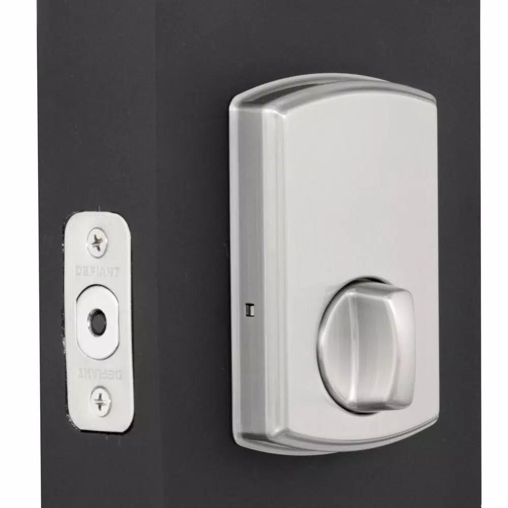 Defiant Satin Nickel Square Single Cylinder Electronic Keypad Deadbolt