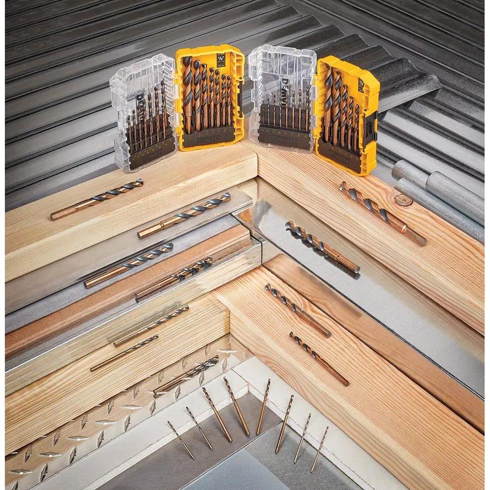 DEWALT MAXFIT Right Angle Magnetic Attachment & 14-Piece Black Oxide Drill Bit Set
