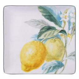 Certified International Citron 12.25 in. Stoneware Square Lemon Platter thumbnail 1