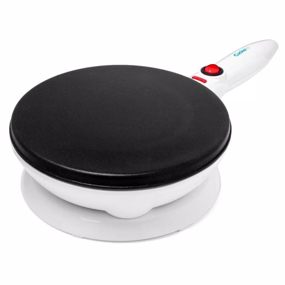 CucinaPro Electric Crepe Maker, 7.5 inch Non-Stick Surface, White
