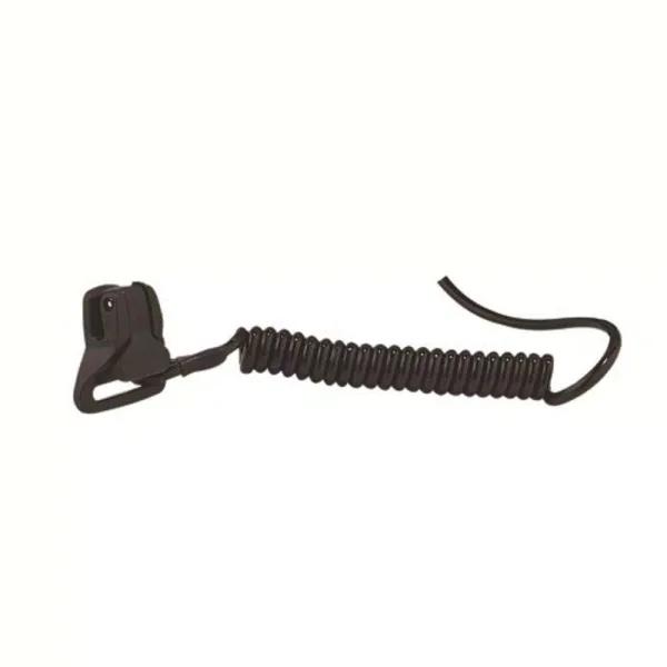 Ergodyne Squids 3158 Black Coiled Hard Hat Lanyard with Double Lock Buckle