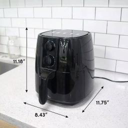 Maximatic Elite Gourmet 4 Qt. Air Fryer, 1000W Oil-Free Countertop Cooker, Black thumbnail 4