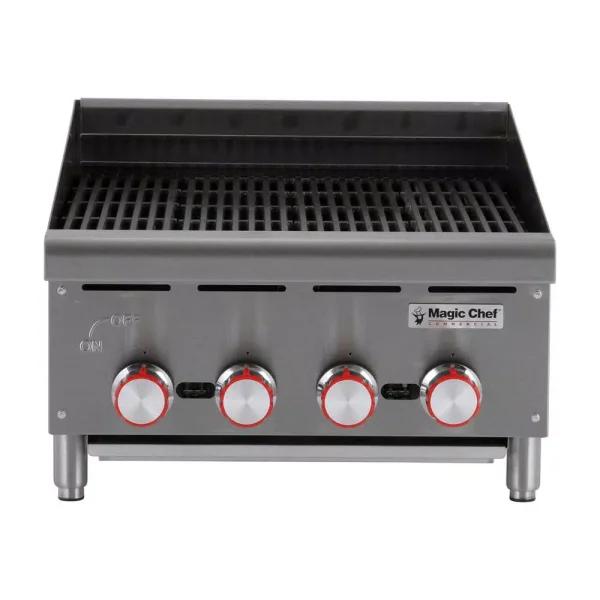 Magic Chef 24 in. Commercial Countertop Radiant Char Broiler, Stainless Steel