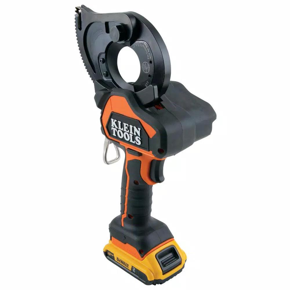 Klein Tools Battery-Operated Closed-Jaw Cable Cutter Kit with 20V 2 Ah Batteries & Charger