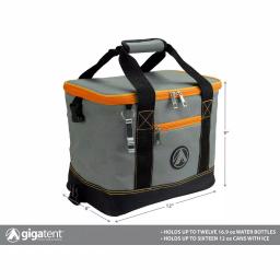 GigaTent Collapsible Soft-Side Insulated Cooler with 2 Cargo Pockets and Bottle Opener - Orange thumbnail 3