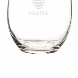 Cathy's Concepts Bee Thankful Stemless Wine Glasses, Set of 4, 21 oz. Hand-Blown Glassware thumbnail 3
