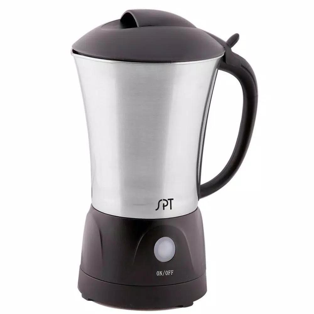 SPT One-Touch Electric Milk Frother and Warmer, 6 oz. Brushed Stainless Steel