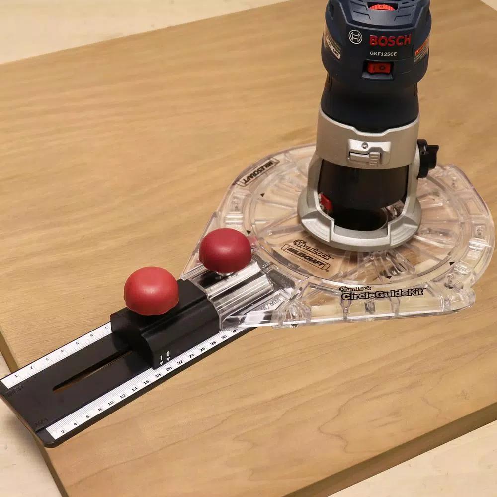 Milescraft Small Circle Compass Router Jig with TurnLock Base Plate