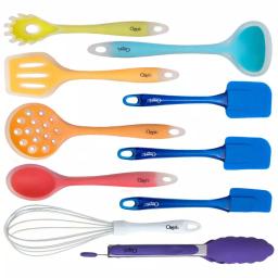 Ozeri 11-Piece All-In-One Silicone Kitchen Utensil Set with Utensil Holder, Multicolor thumbnail 4