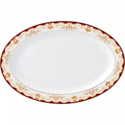 Lorren Home Trends La Luna Mabel 57-Piece Red Bone China Dinnerware Set, Service for 8 thumbnail 3