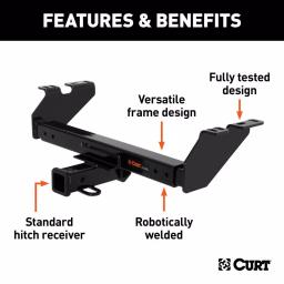 CURT Class 3 Multi-Fit Trailer Hitch with 2" Receiver and Towing Draw Bar thumbnail 5