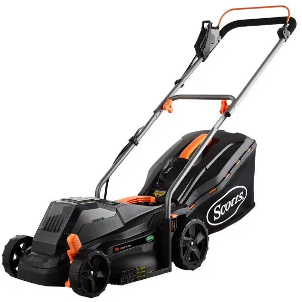 Scotts 20V Cordless 14 in. Walk Behind Push Lawn Mower with 4 Ah Battery and Fast Charger