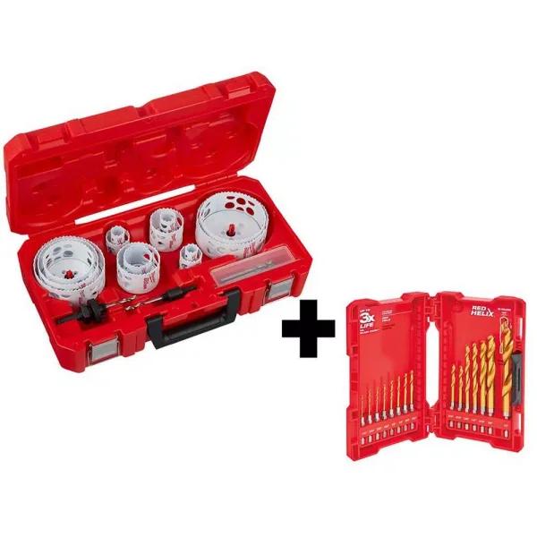 Milwaukee Hole Dozer Bi-Metal Hole Saw & SHOCKWAVE Titanium Drill Bit Set, 35-Piece