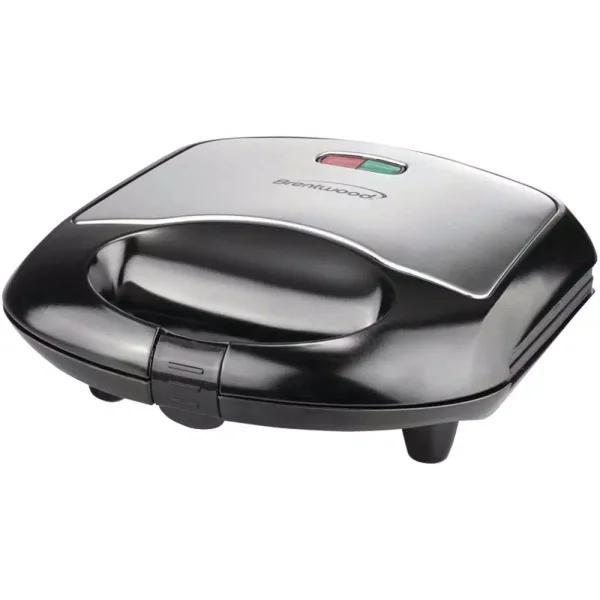 Brentwood Appliances 750W Compact Dual Sandwich Maker, Nonstick, Black