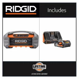 RIDGID 18V Hybrid Jobsite Radio Kit with 2.0 Ah Lithium-Ion Battery and Charger thumbnail 2