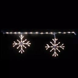 HOLIDYNAMICS HOLIDAY LIGHTING SOLUTIONS Blizzard Artisticks LED Christmas Roofline Decor, Classic White, 70-Count (Set of 2) thumbnail 1