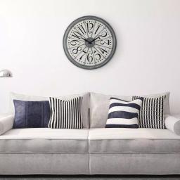 La Crosse Technology 20-Inch Alice Quartz Analog Wall Clock with Metal Antique Gray Frame thumbnail 4