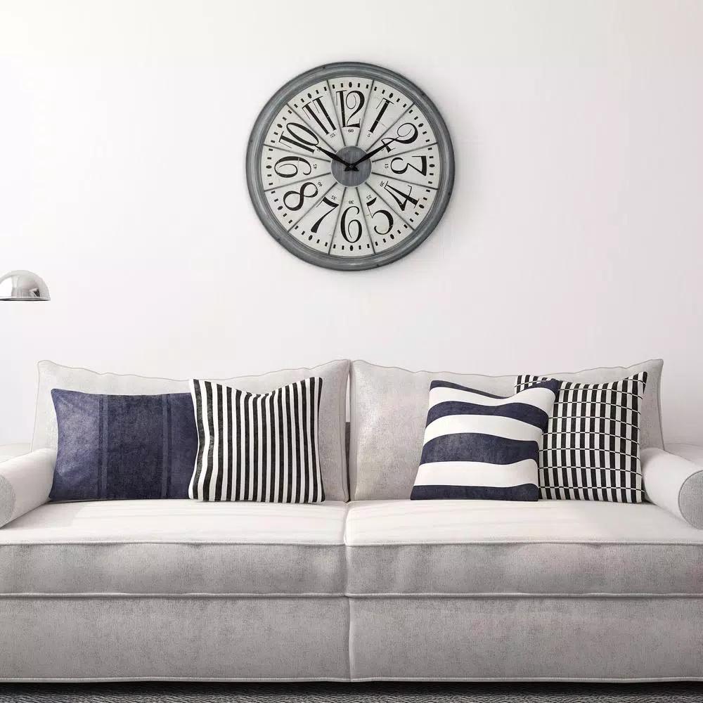 La Crosse Technology 20-Inch Alice Quartz Analog Wall Clock with Metal Antique Gray Frame