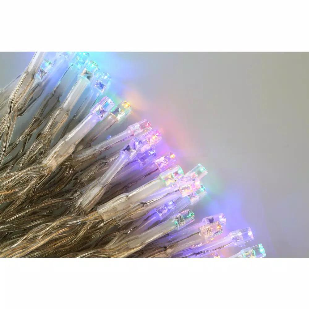 Novolink 34 ft. 100-Light Multi-Color LED Battery Operated Decorative String Lights with Timer
