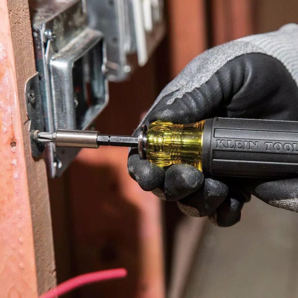 Klein Tools 14-in-1 Multi-Bit Adjustable Length Screwdriver with Impact Rated Blade