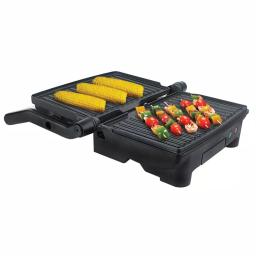 PREMIUM 1000W 2-Slice Panini Press and Indoor Grill with Removable Non-Stick Plates, Black thumbnail 3