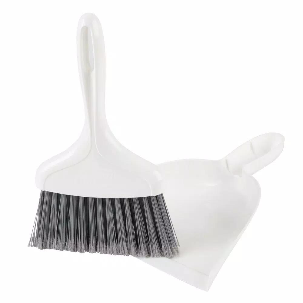 Libman 10 in. Whisk Broom and Dustpan Set, Gray