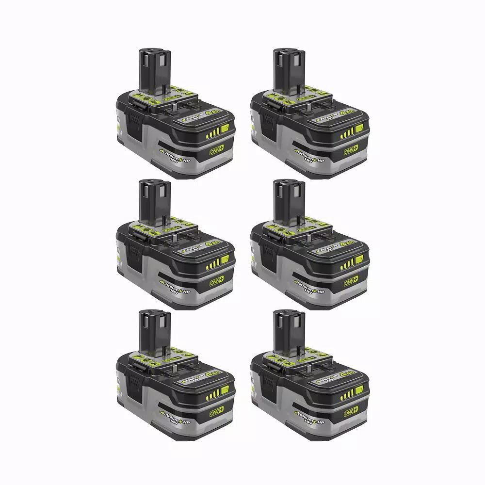RYOBI 18V ONE+ LITHIUM+ HP 4.0 Ah High Capacity Battery 6-Pack