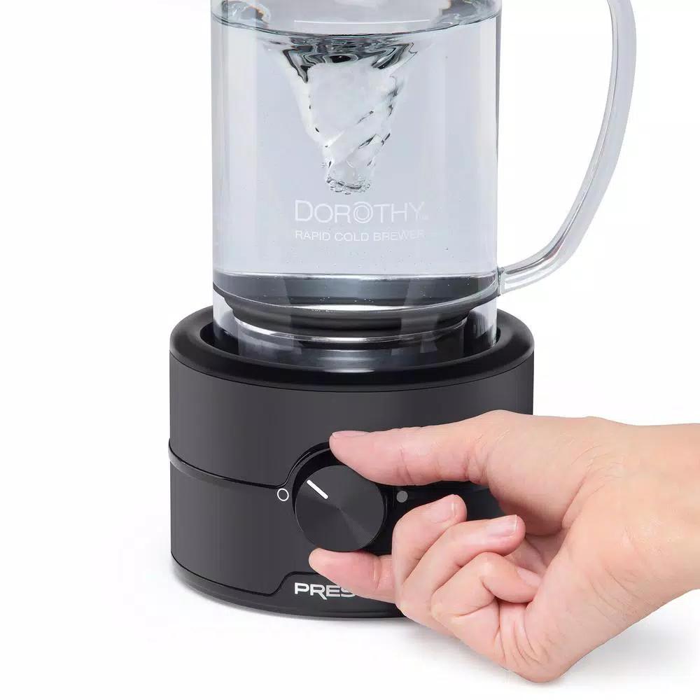 Presto Dorothy Rapid Cold Brew Coffee Maker, 5-Cup 22 oz. Whirlpool Extraction, Black