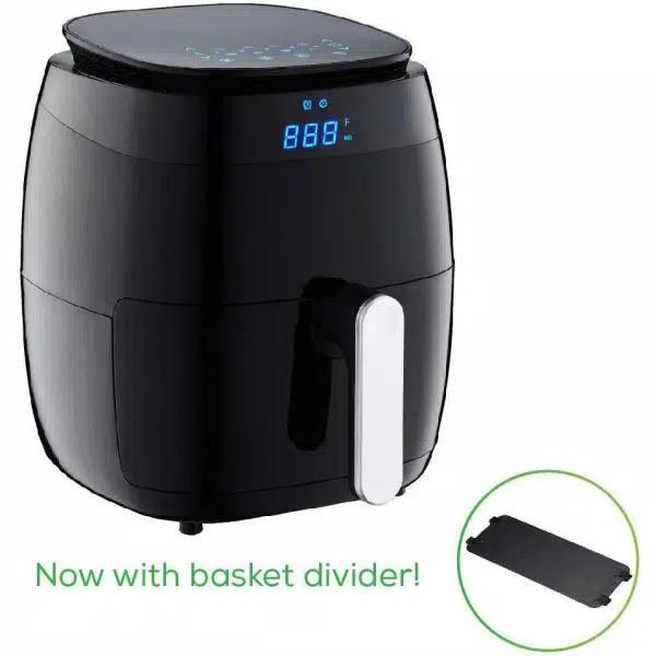 GoWISE USA 5 Qt. Air Fryer with Duo Touchscreen Display, 8 Presets, 1500W, Black