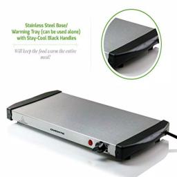 Ovente FW153W 3-Tray Buffet Server with Stand-Alone Warming Tray, Stainless Steel thumbnail 6