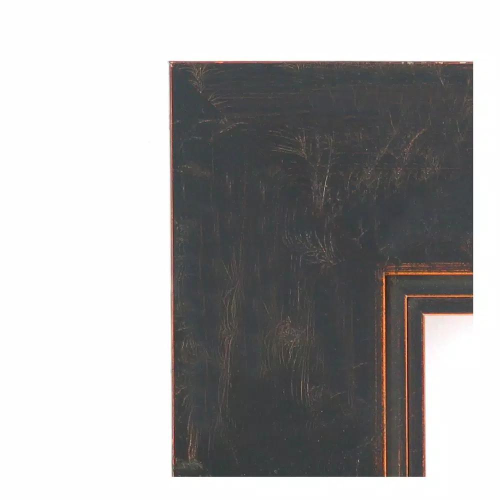 Amanti Art Milano 25 in. W x 31 in. H Rectangular Beveled Edge Bathroom Vanity Mirror, Dark Bronze