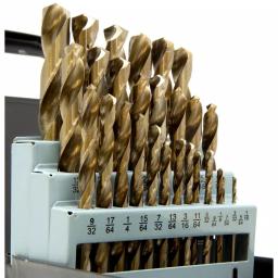 WEN 29-Piece Gold Oxide HSS Twist Drill Bit Set with Carrying Case thumbnail 3