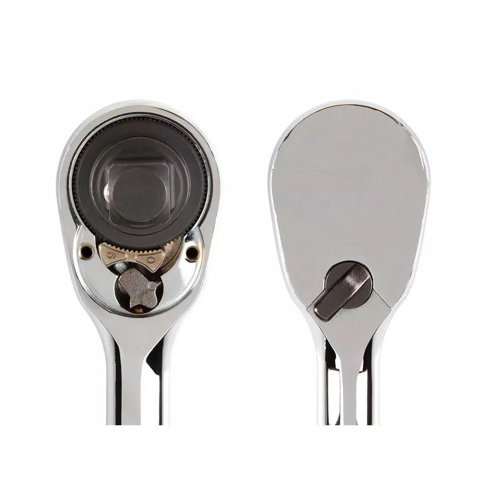 TEKTON SRH91001 3-Piece Ratchet Set, 1/4 in., 3/8 in., and 1/2 in. Drives, 90-Tooth