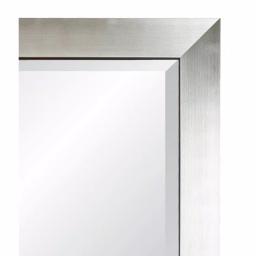 Alpine Art & Mirror Silverstone Family 29 x 35 in. Beveled Glass Contemporary Wall Mirror with Black Trim thumbnail 2