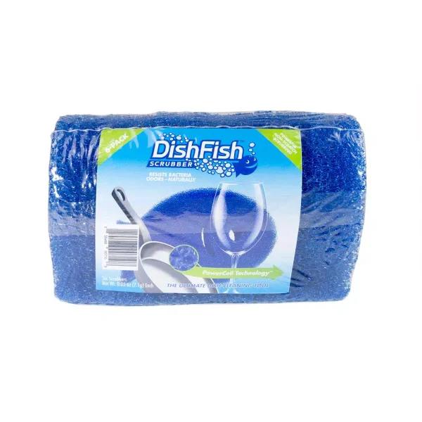 DishFish Scrubber 6-Pack - Non-Scratch Flexible Foam Dish Sponges