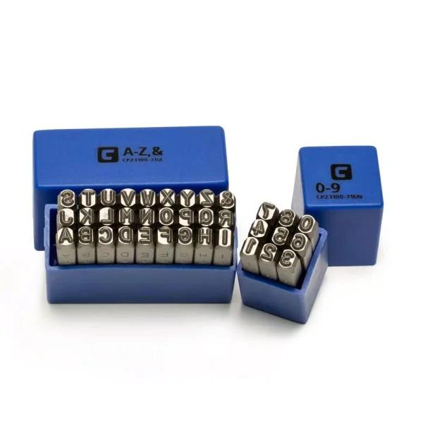 Capri Tools 3/16 in. Letter and Number Stamp Set, 36-Piece Chrome Vanadium Steel Punch Set