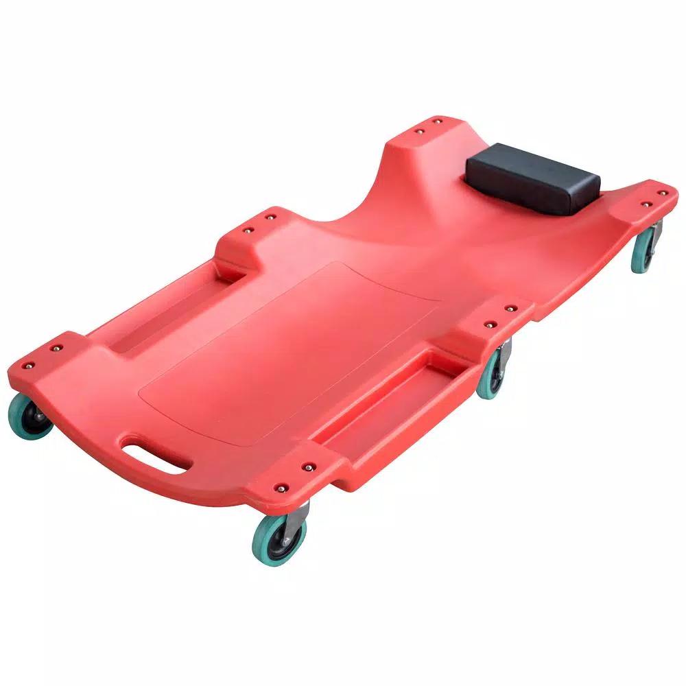 Black Bull 40 in. 6-Wheel Molded Plastic Creeper, Low Profile