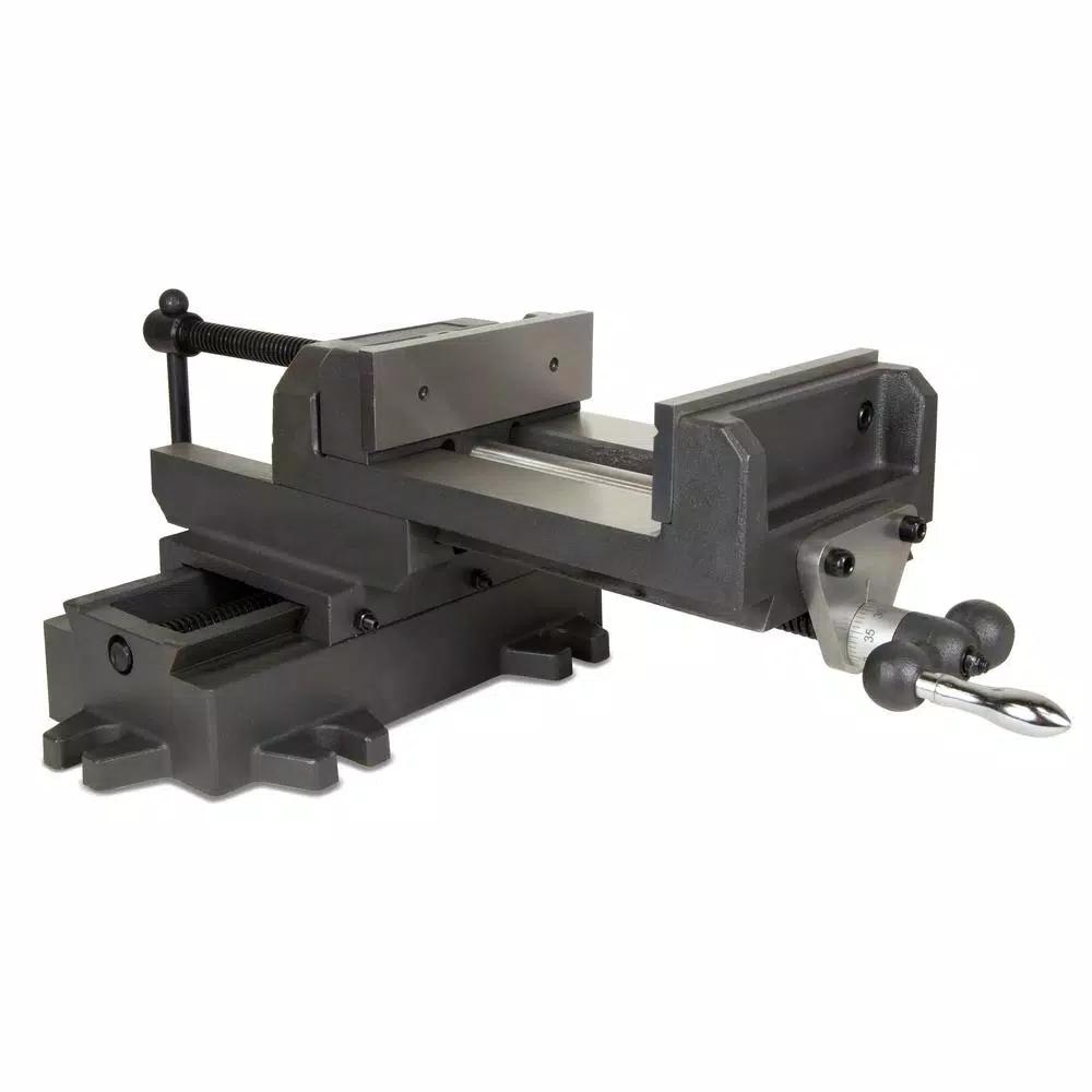 WEN 6-1/8 in. Compound Cross Slide Benchtop Vise, Heavy Duty Cast Iron