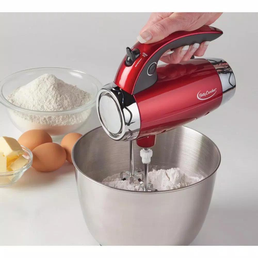 Betty Crocker 3 Qt. 7-Speed Stand Mixer, 300W, Red