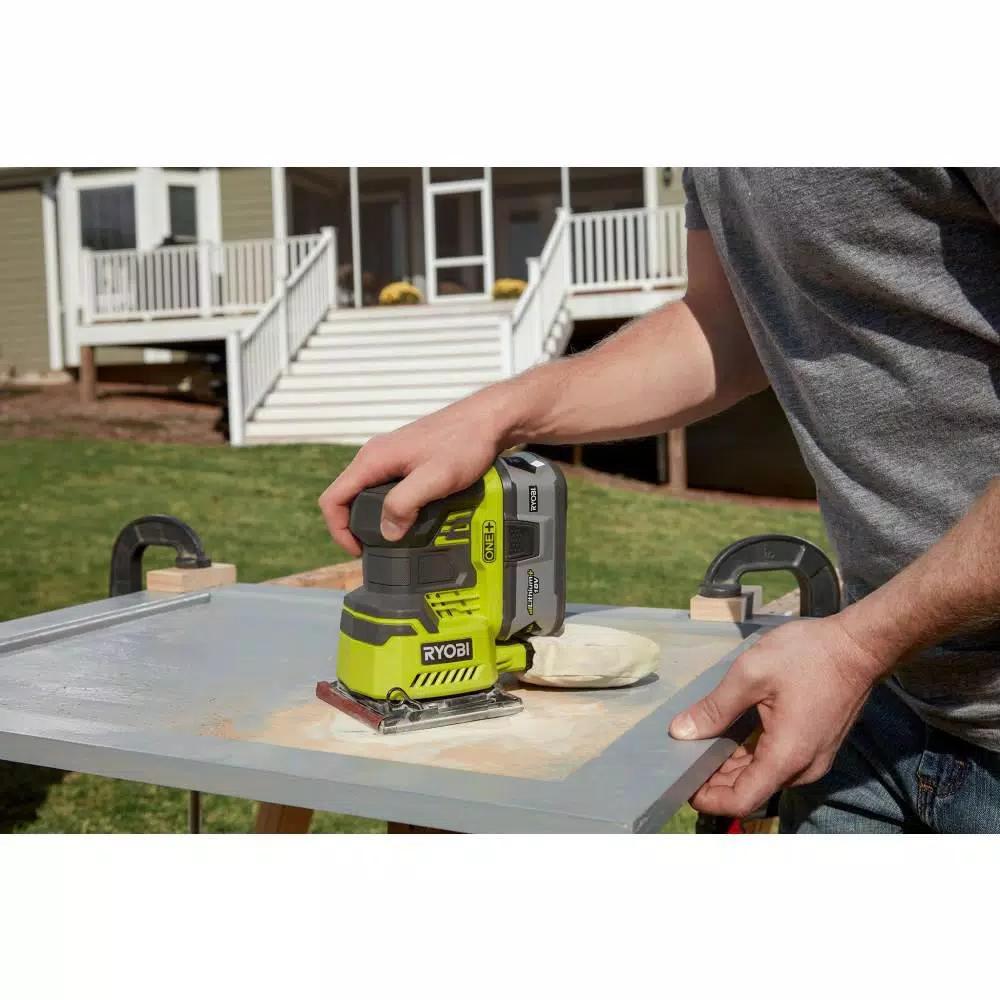 RYOBI 18V ONE+ Brushless Belt Sander and 1/4 Sheet Sander Combo Kit (Tools Only)