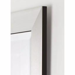 Alpine Art & Mirror Silverstone Family 29 x 35 in. Beveled Glass Contemporary Wall Mirror with Black Trim thumbnail 3