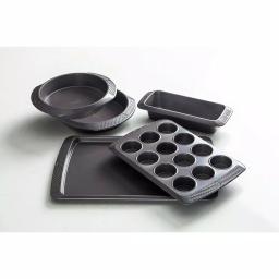 Saveur Selects Artisan 5-Piece Carbon Steel Bakeware Set, Gray thumbnail 2