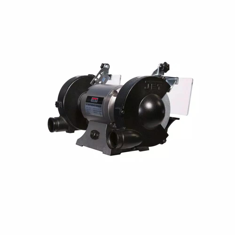 JET JBG-6W 6 in. Bench Grinder with Wire Wheel and Cast Iron Guards