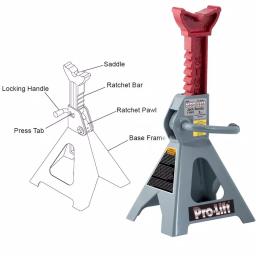 Pro-Lift T-6903 3-Ton Jack Stands with Ductile Cast Iron Ratchet Bar (Pair) thumbnail 2