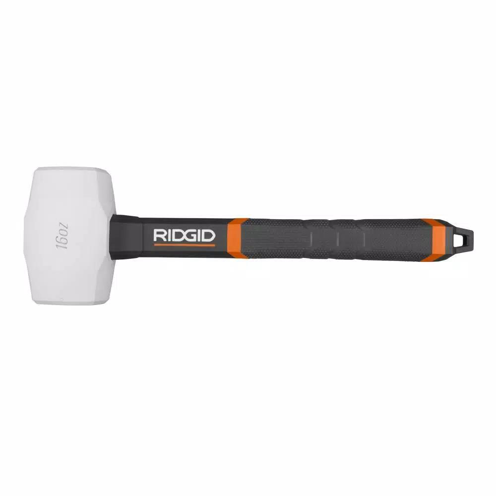 RIDGID 16 oz. Rubber Tile Mallet and Pro-Hinge Stabilizing Knee Pad Set