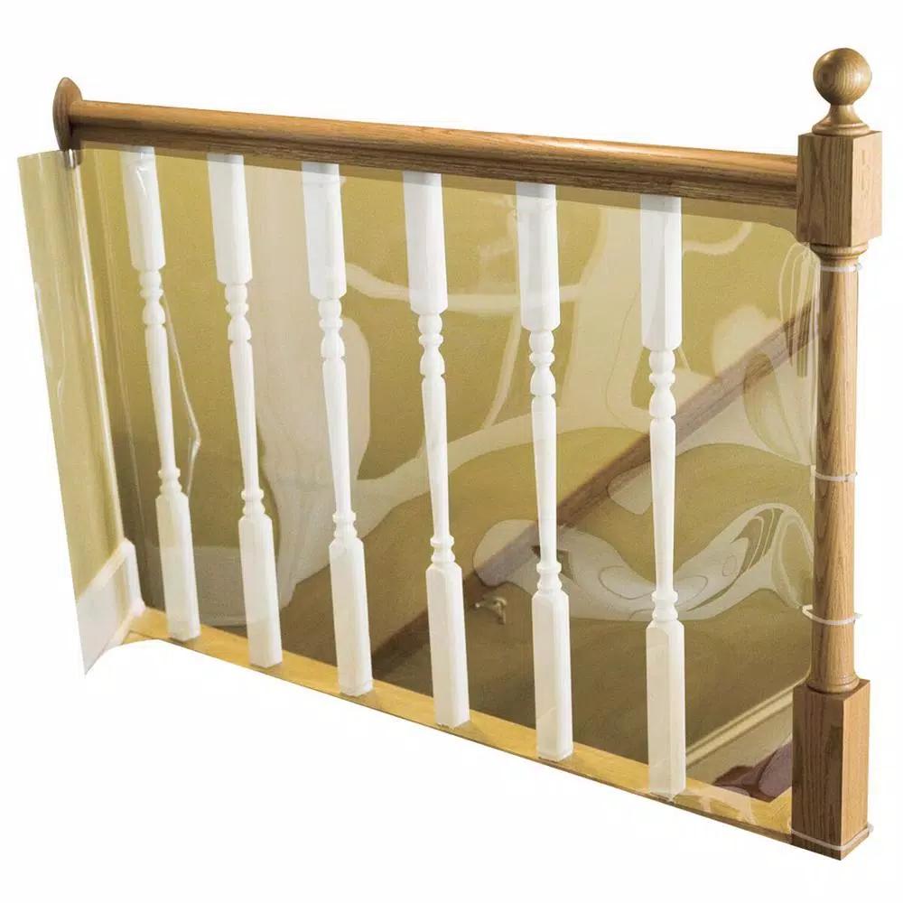 Cardinal Gates 15 ft. Roll Child Safety Indoor Banister Guard, 36 in. H Clear Shatterproof Plastic