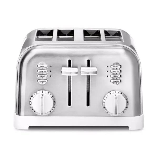 Cuisinart CPT-180W Classic Series 4-Slice Wide Slot Toaster, White
